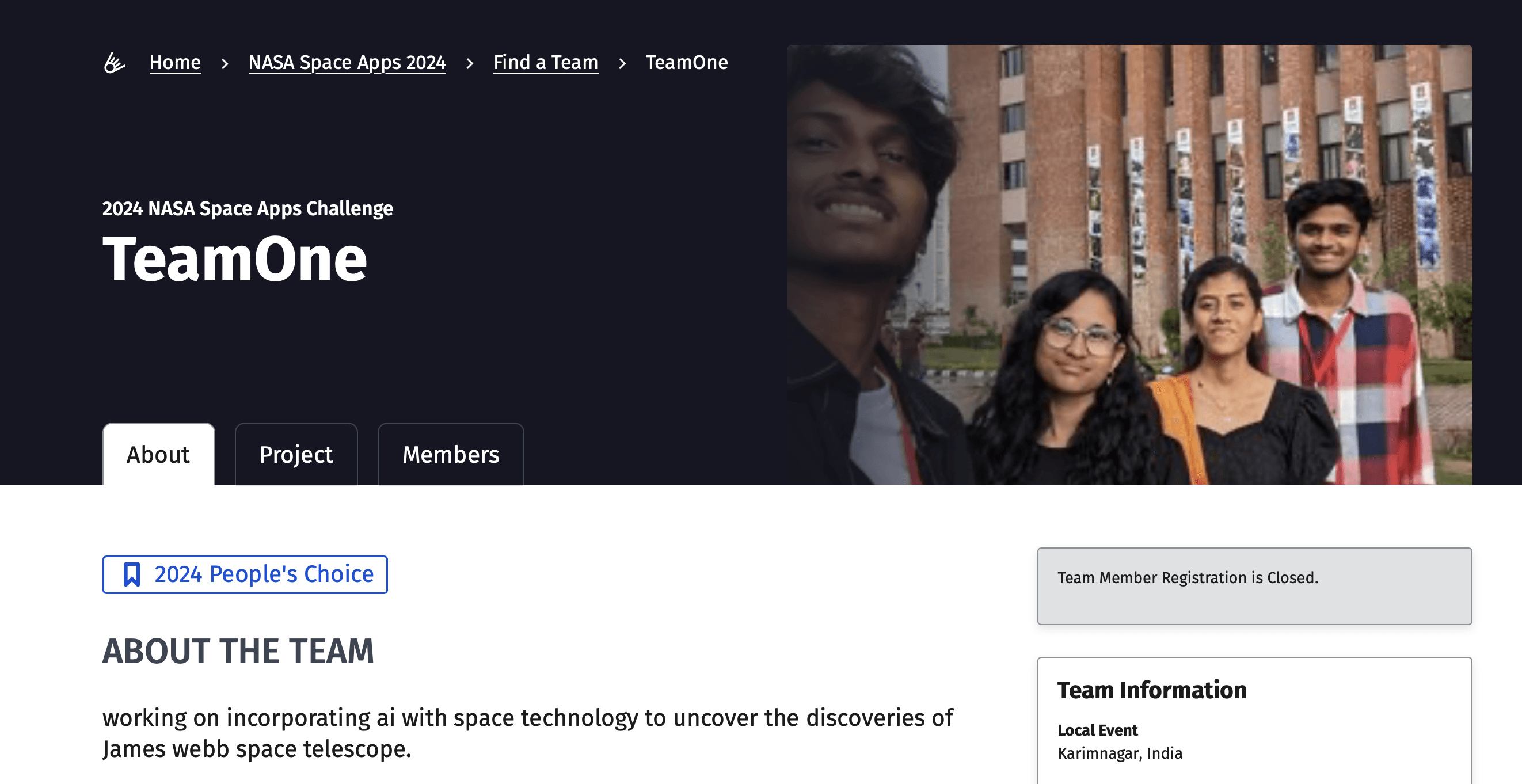 NASA Space Apps Challenge 2024 thumbnail